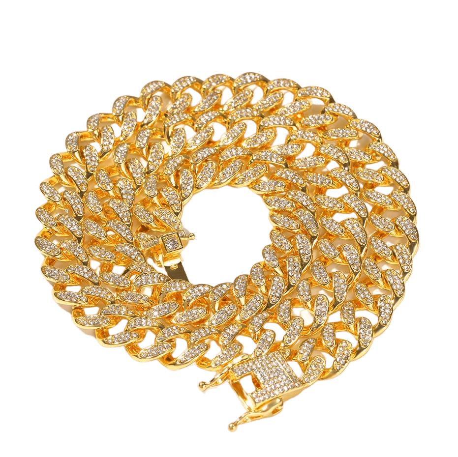 Rhinestone Gold Plated Chain - BRYLUXE