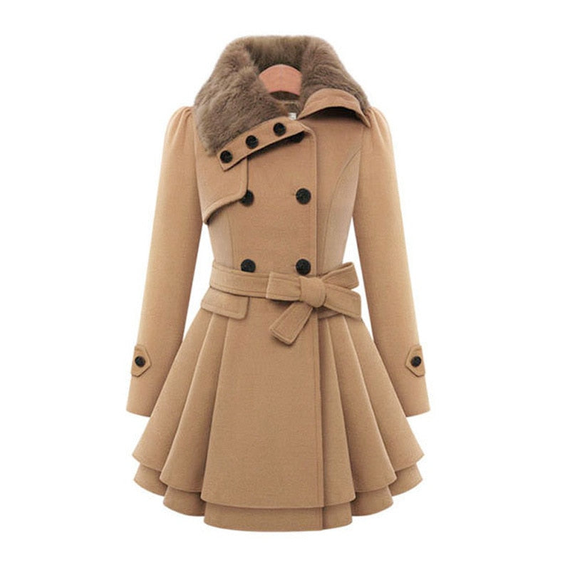 Double Breasted Trench Style Coat